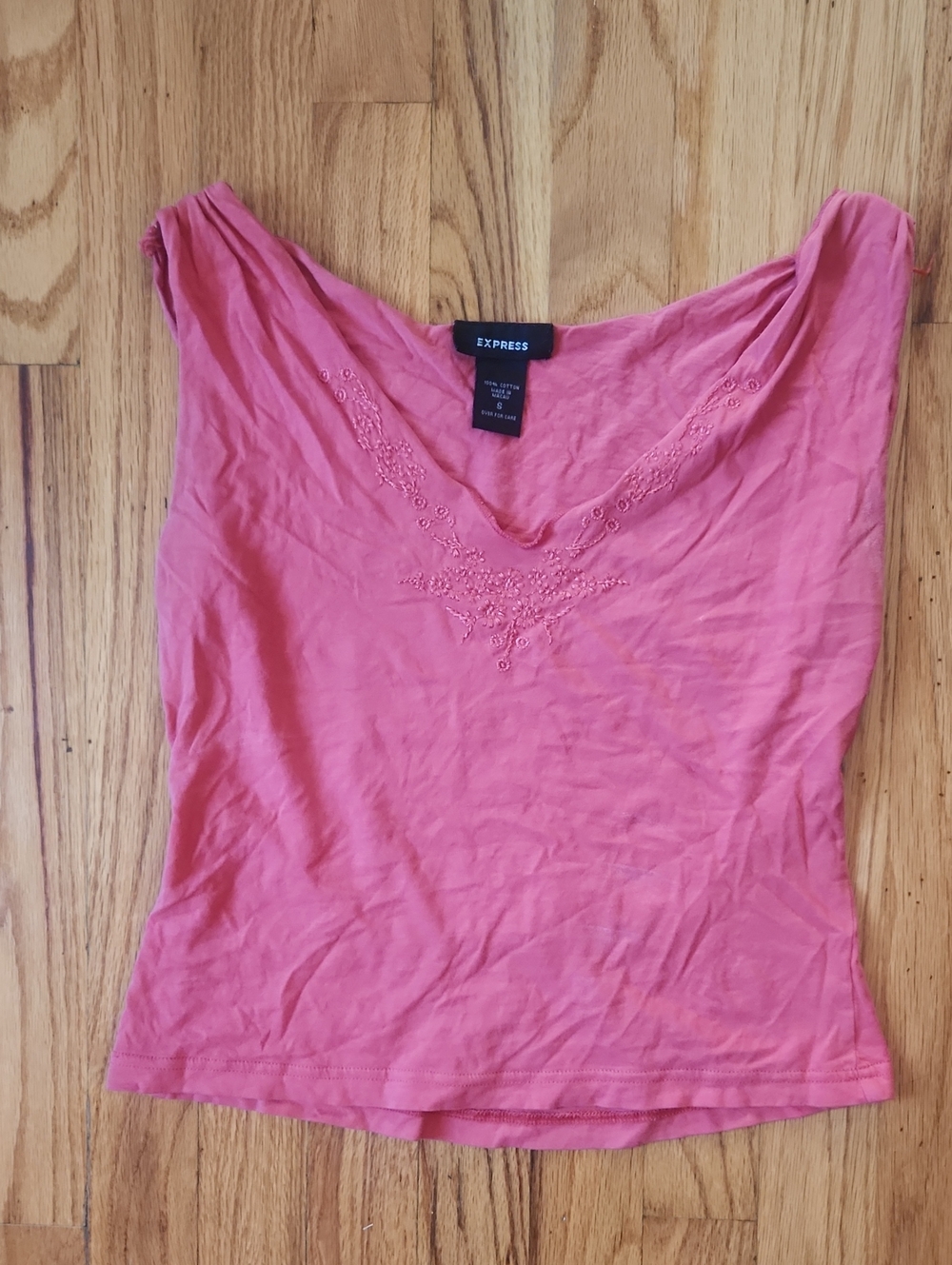 Express Cotton Coral Sleeveless Top- Size S
